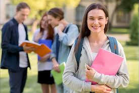 Estudiantes felices. 